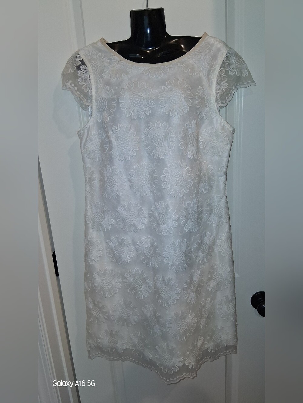 Style & Co. White Floral Lace Midi Dress